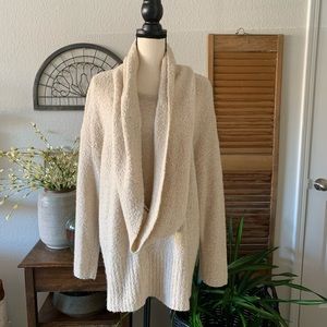 J.Jill Boucle Knit Sweater w/ detachable scarf